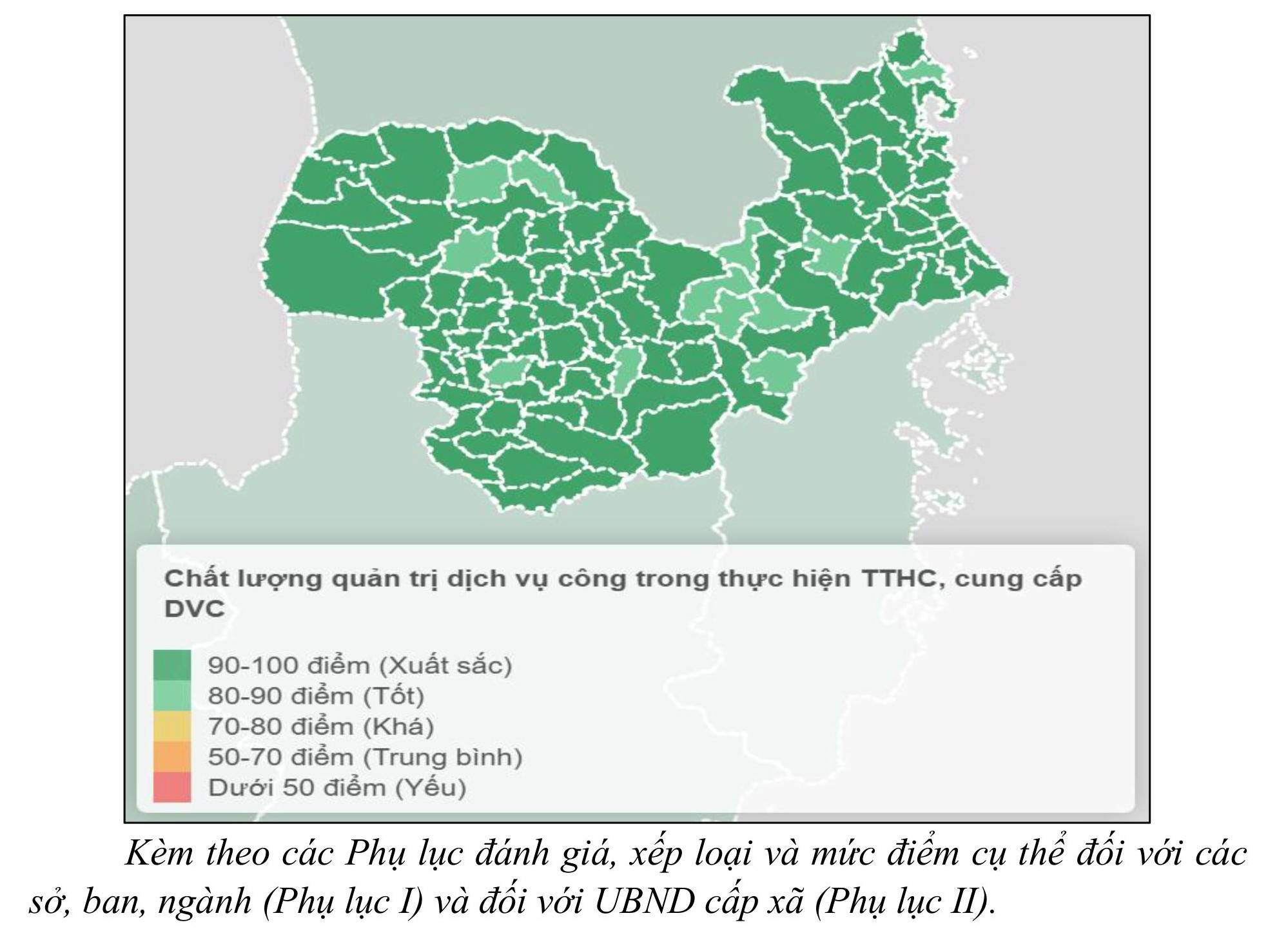 XÃ EA NING ĐƯỢC ĐÁNH GIÁ, XẾP LOẠI XUẤT SẮC VỀ CHẤT LƯỢNG PHỤC VỤ NGƯỜI DÂN, DOANH NGHIỆP TRONG THỰC HIỆN THỦ TỤC HÀNH CHÍNH, DỊCH VỤ CÔNG TRÊN MÔI TRƯỜNG ĐIỆN TỬ